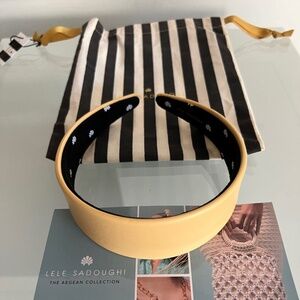 LELE SADOUGHI Camel Faux Leather Cher Headband